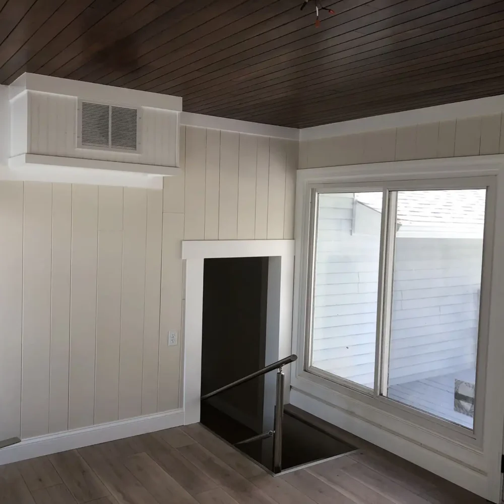 Modern Living Space Remodel with Stairwell Railings for Accesibility
